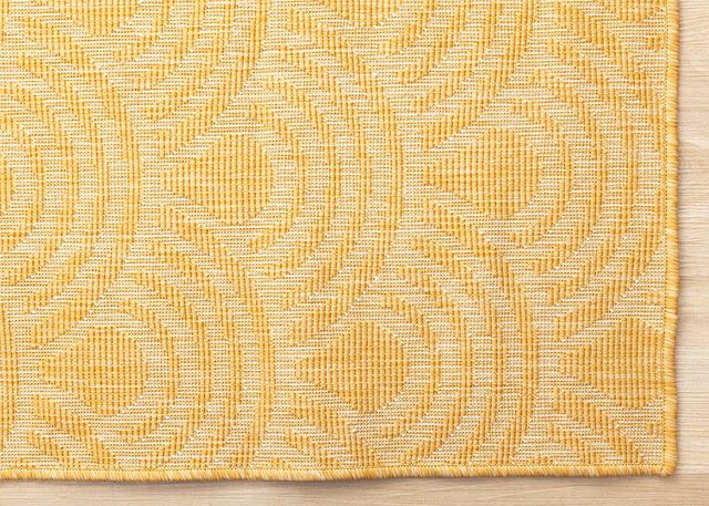 Kalora Interiors Bristol Taupe/Yellow 5'x8' Indoor/Outdoor Area Rug-4