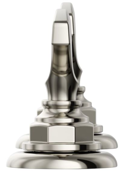 KOHLER® Artifacts® Vibrant Polished Nickel T-Handle Bathroom Sink Faucet Handles-4
