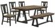 Intercon Harper Pecan Top Trestle Dining Table with Brushed Brown Base-4