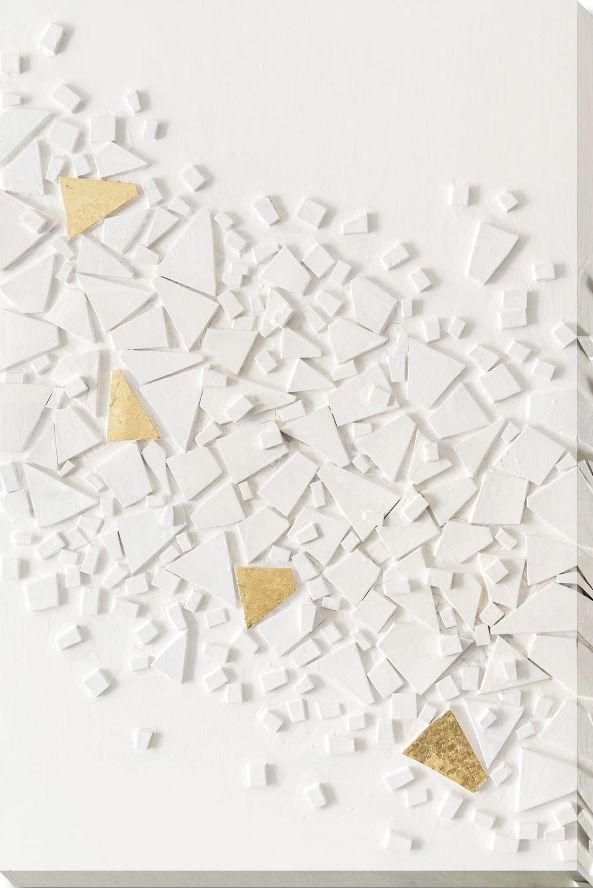 Classy Living Timeless Gilded Shards Modern Mosaic Wall Art-0
