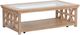 Magnussen Home® Coventry Honey Maple Rectangular Shelf Cocktail Table with Casters-0