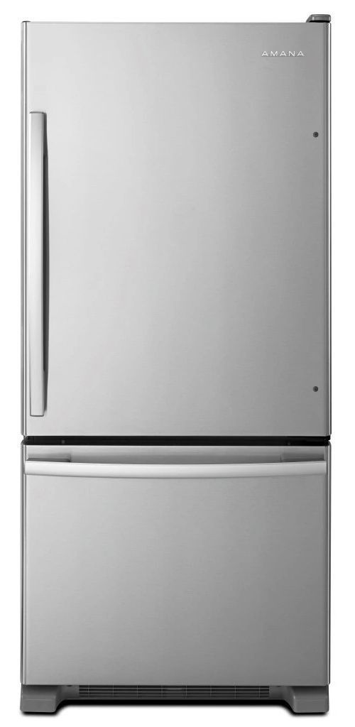 Amana® 29 in. 18.7 Cu. Ft. Stainless Steel Bottom Freezer Refrigerator-0