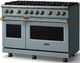 Viking® 5 Series 48" Novembery Sky Pro Style Gas (LP) Range with Brushed Brass Trim-2