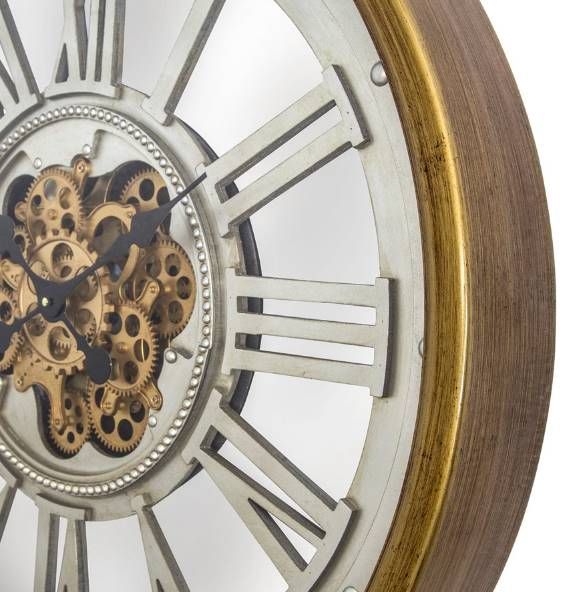 YHD Gold/Pewter Wall Clock-2