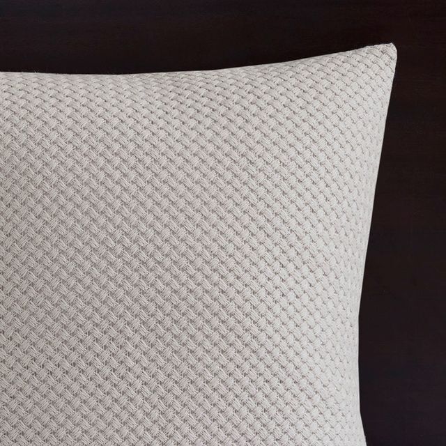 Olliix by Madison Park Signature Essence Gray Queen Cotton Jacquard Comforter Set-2