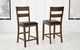 A-America® Mariposa Rustic Whiskey Ladder Back Bar Stool-1