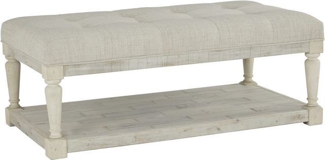 Signature Design by Ashley® Shawnalore Whitewash Coffee Table Ottoman-0