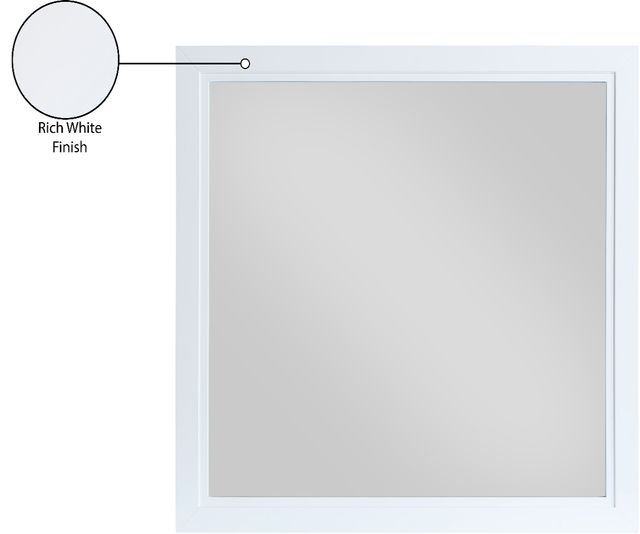 Meridian Furniture Bowtie White Mirror-4