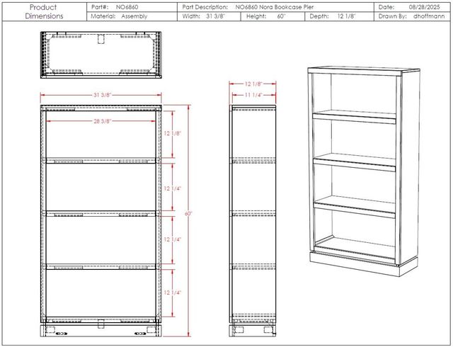 Legends Home Nora Seal Skin/Whiskey Bookshelf-2