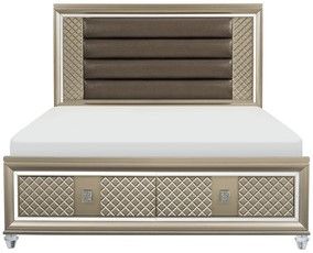 Mazin Furniture Loudon Champagne Queen Platform Bed-0
