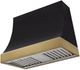 AGA Marquee 36" Matte Black Wall Mounted Range Hood with Antique Brass Trim-0
