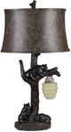 Crestview Collection Honeycomb Brown Table Lamp and Nightlight-0