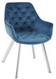 Mazin Furniture Ayami Blue/Chrome Dining Arm Chair -0