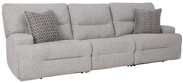 Signature Design by Ashley® Acklen Place 3-Piece Pewter Power Reclining Small Spaced Sectional-0