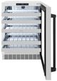 ZLINE Touchstone Autograph Edition 24" Stainless Steel Wine Cooler with Glass Door and Matte Black Handle-1