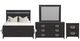 Elements International Tobias 4-Piece Black Full Panel Bedroom Set-0