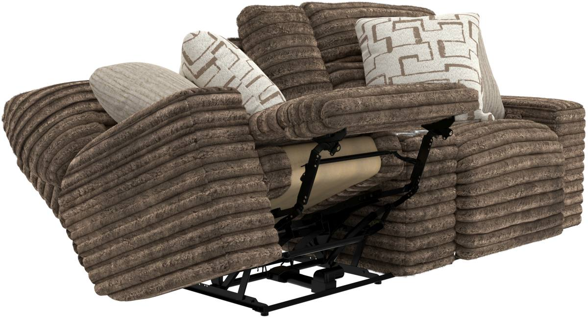 Catnapper® Lynx Mocha Power Reclining Console Loveseat with Zero
