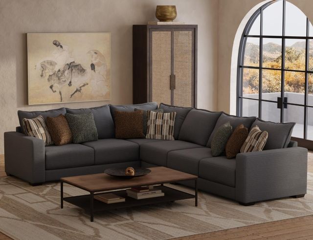 Corinthian Furniture Pinnacle 3-Piece Storm L-Shape Sectional-1