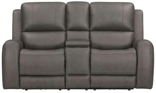 Parker House® Belmont Autumn Fog Power Reclining Console Loveseat-0