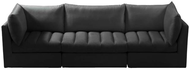 Meridian Furniture Jacob Black 103" Modular Velvet Sofa-1