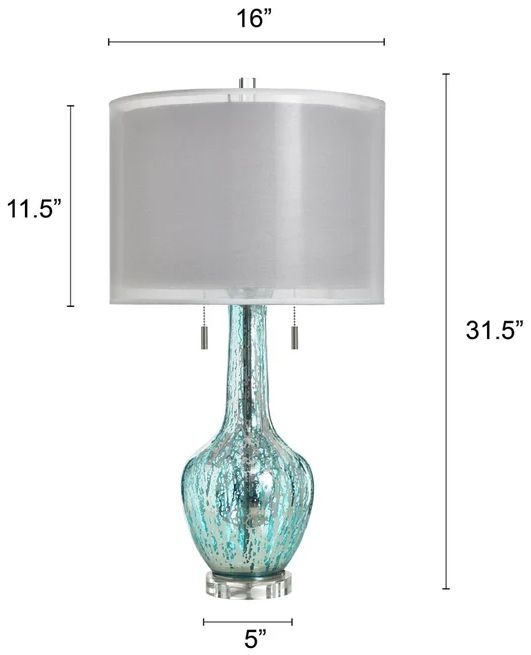 Stylecraft Rummen Blue Table Lamp-2