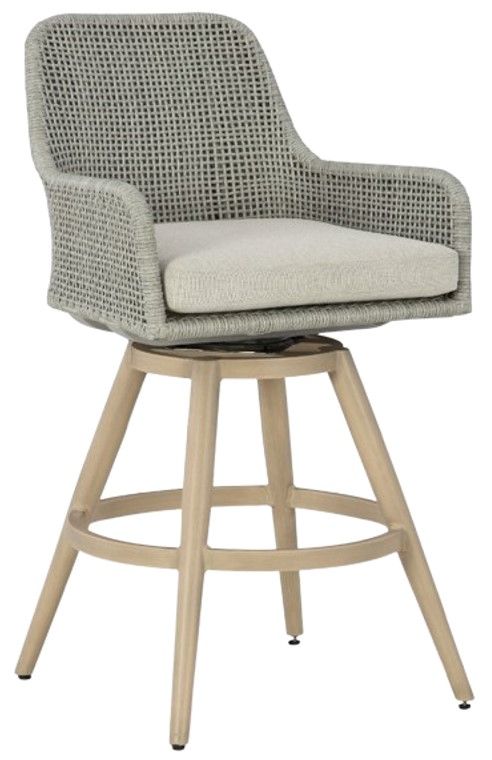 Seton Creek Outdoor Barstool (set of 2) - Beige/Gray Seton Creek Outdoor Barstool (set of 2) - Beige/Gray