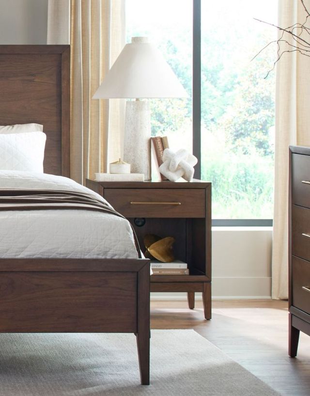 aspenhome® Jasper Modern Walnut 1-Drawer Nightstand-1