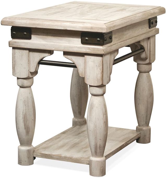 Riverside Furniture Regan Farmhouse White ChairsideTable-0