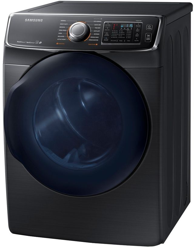 Samsung 7.5 Cu. Ft. Fingerprint Resistant Black Stainless Steel Front Load Gas Dryer-2