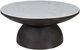 Jofran Inc. Circularity Black Round Cocktail Table with White Marble Top-3