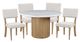 Steve Silver Co. Colvin 5-Piece White Top Dining Table Set with Toffee Base-0