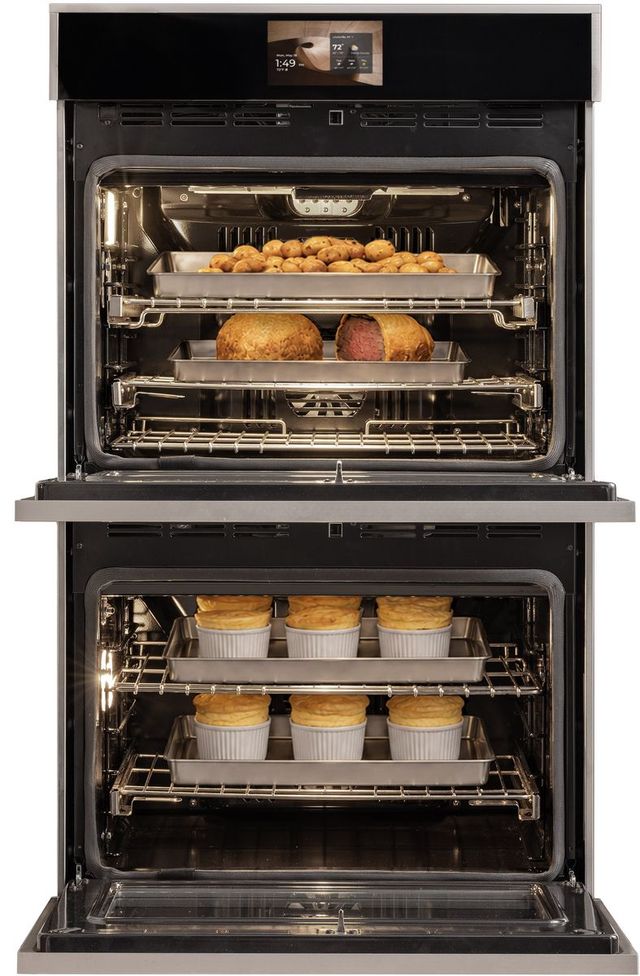 Monogram® Minimalist 30" Stainless Steel Double Electric Wall Oven with In-Oven Camera-2