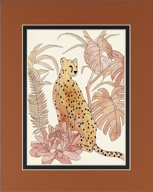 Classy Living Annie Warren Blush Cheetah III 34"W Wall Art-1