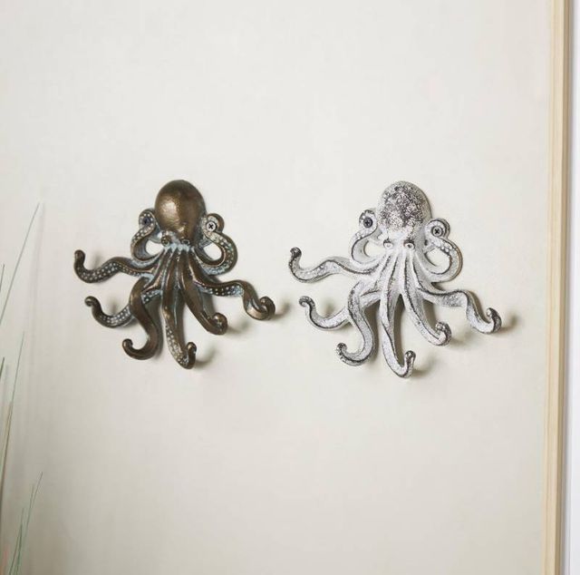 Deco Marche 2-Piece Bronze/White Octopus Wall Hook Set-4
