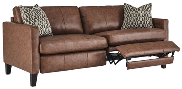 Best® Home Furnishings Customizable Traftly Revella Leather Incliner Sofa with Espresso Legs-1