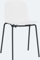 EQ3 Holi White/Black Outdoor Dining Side Chair-1