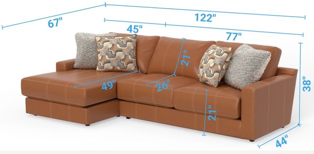 Jackson Furniture Minori 2-Piece Whiskey Left-Arm Facing Sectional and Chaise-2