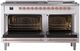 Ilve® Nostalgie II Series 60" White Pro Style Dual Fuel Range-1