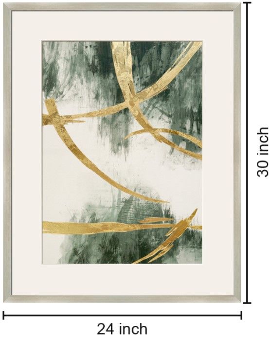 Classy Living Radiant Golden Strokes I Wall Art-2