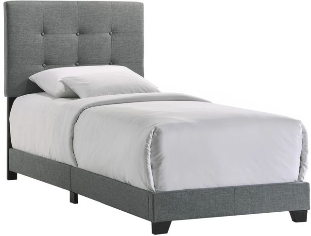 Intercon Addyson Gunmetal Youth Twin Upholstered Panel Bed-0