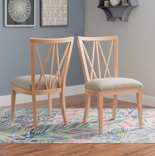 Linon Elektra 2-Piece Beige/Natural Dining Chair Set-1