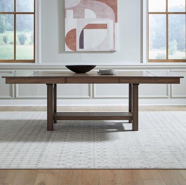 Liberty Furniture Brook Bay Sandstone Trestle Dining Table-2