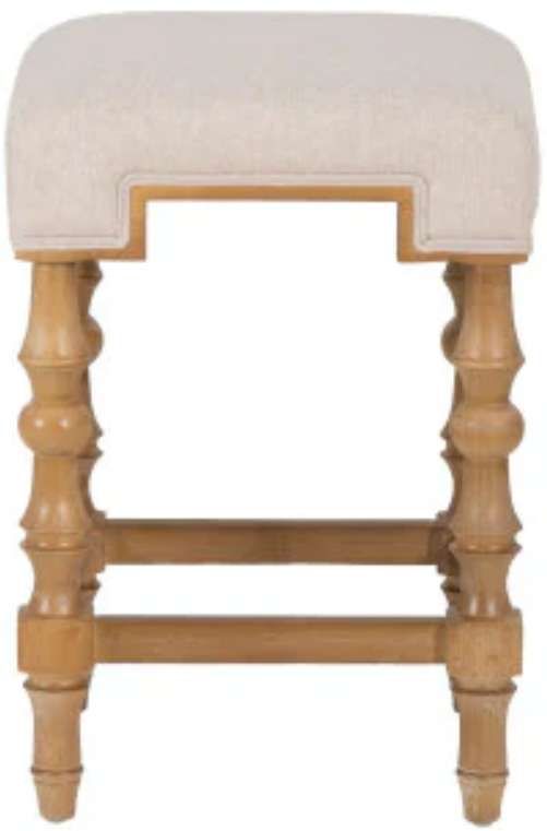 Linon Barrie Brown Washed Counter Stool-3