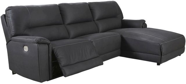 Signature Design by Ashley® Henefer 3-Piece Midnight Power Reclining Right-Arm Facing Sectional and Chaise-0