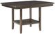 Homelegance® Balin Dark Brown 54" Counter Height Table with Lazy Susan-0