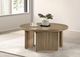Coaster® Adina Distressed Light Brown Round Coffee Table-1