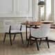 Armen Living Renzo 2-Piece Black/Gray Dining Arm Chair Set-1