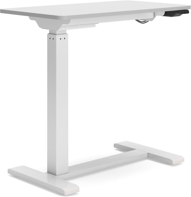 Signature Design by Ashley® Lynxtyn Taupe/White Adjustable Height Office Side Desk-0