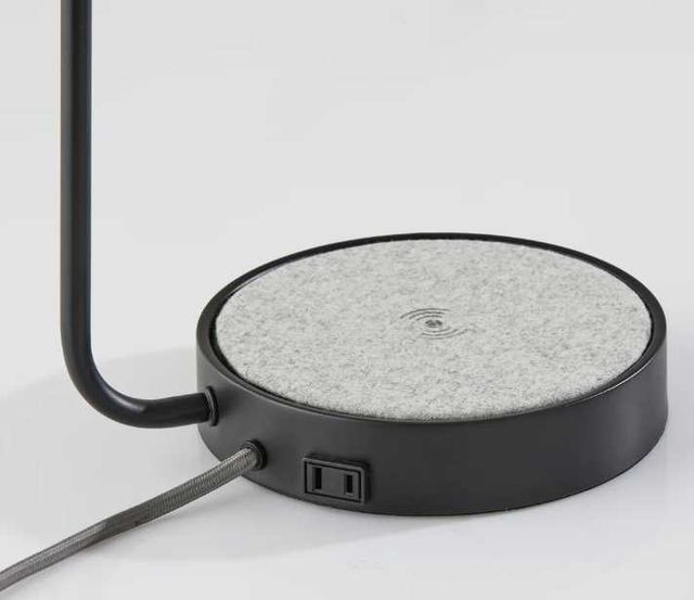 Adesso® Brooks Black Charging Desk Lamp-3