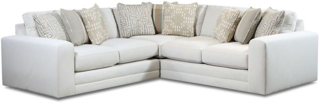Fusion Furniture Charlotte Parchment 3-Piece Tan Sectional-0